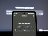 Smartphone screen displays ai assistant options.