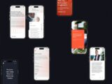 a group of cell phones sitting next to each other