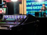 black and gray audio mixer