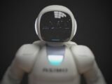 white robot wallpaper