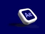 a white and blue object with the word ae on it