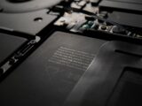 black and silver electronic device